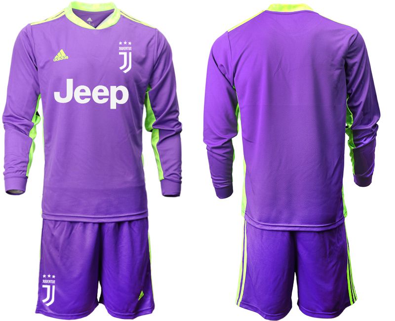 Men 2020-2021 club Juventus purple long sleeved Goalkeeper Soccer Jersey